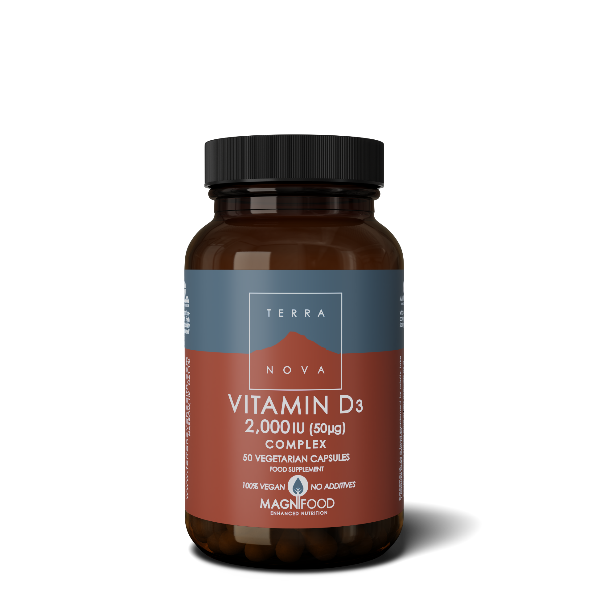 Terranova Health Vitamin D3 2000 iu Complex (50 kapslí) - získaný z lišejníku