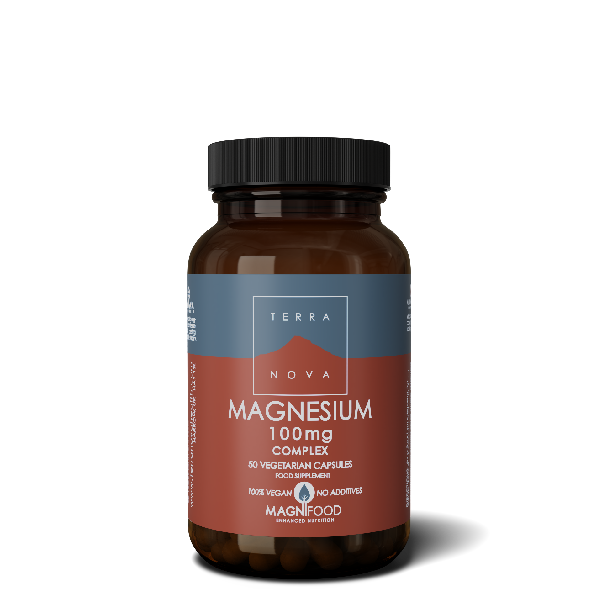 Terranova Health Magnesium Bisglycinate 100 mg Complex (50 kapslí) - vysoce vstřebatelná forma hořčíku