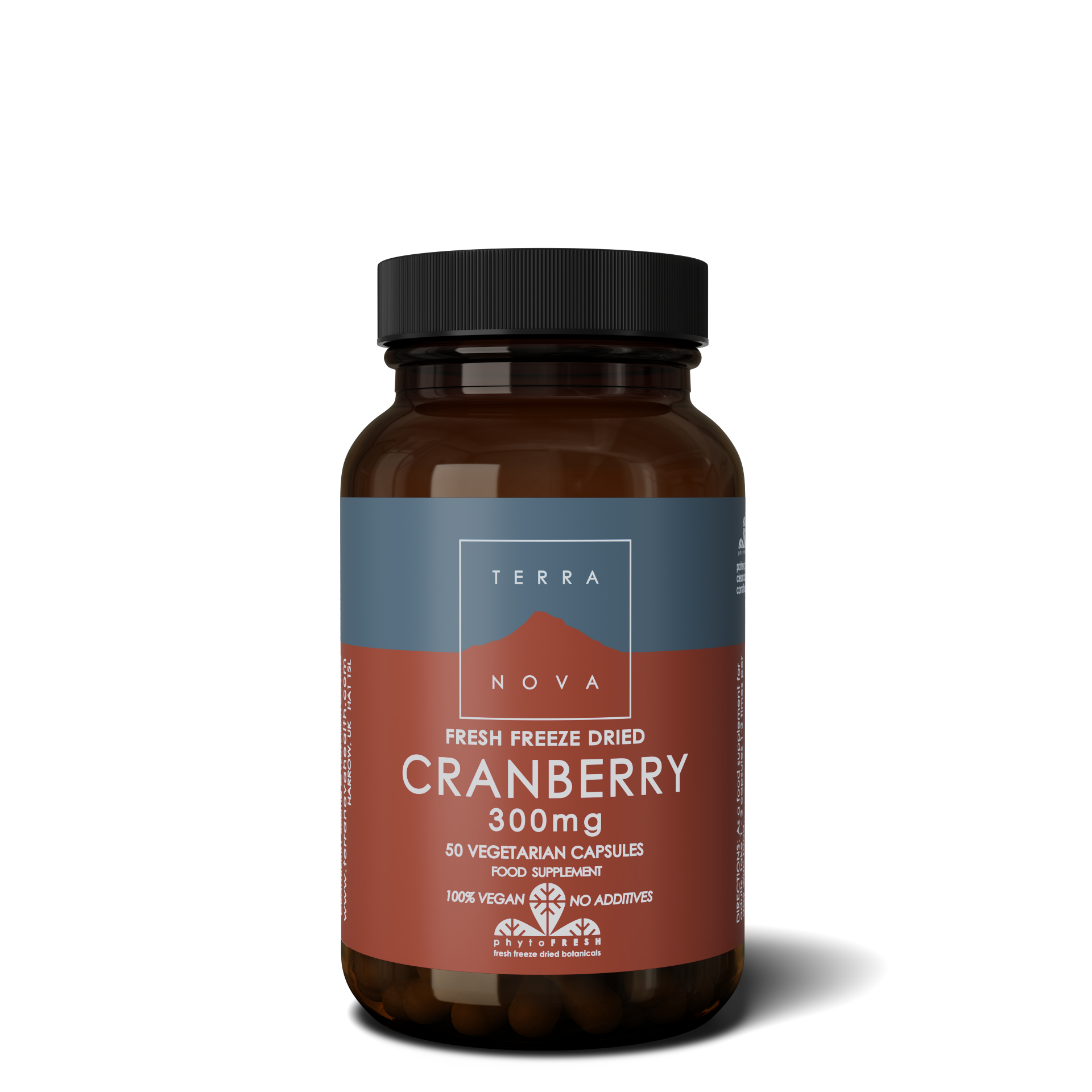Terranova Health Brusinky sušené mrazem 300 mg BIO (50 kapslí) - s antioxidanty