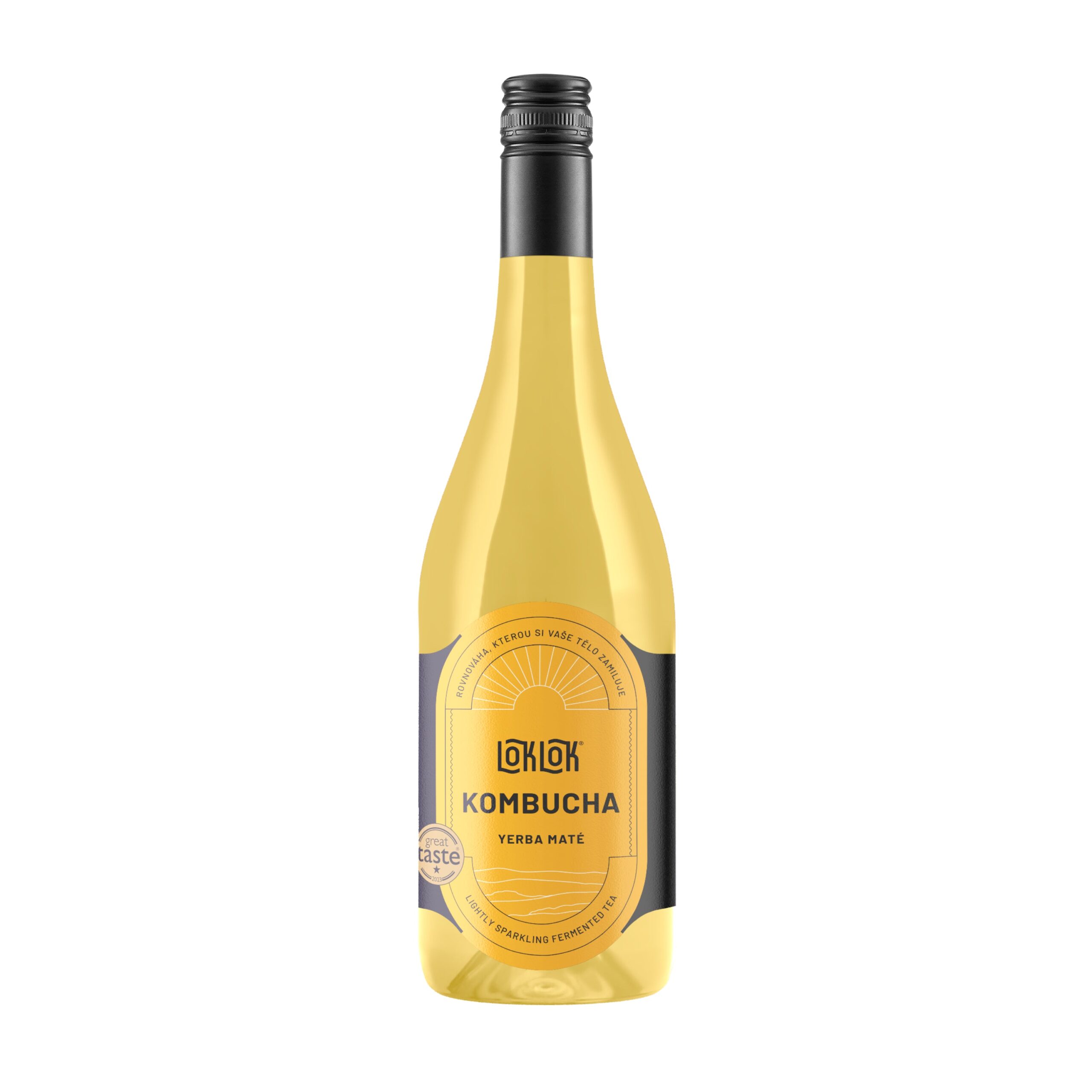 Loklok Kombucha Yerba Maté láhev (750 ml) - kombuchové povzbuzení