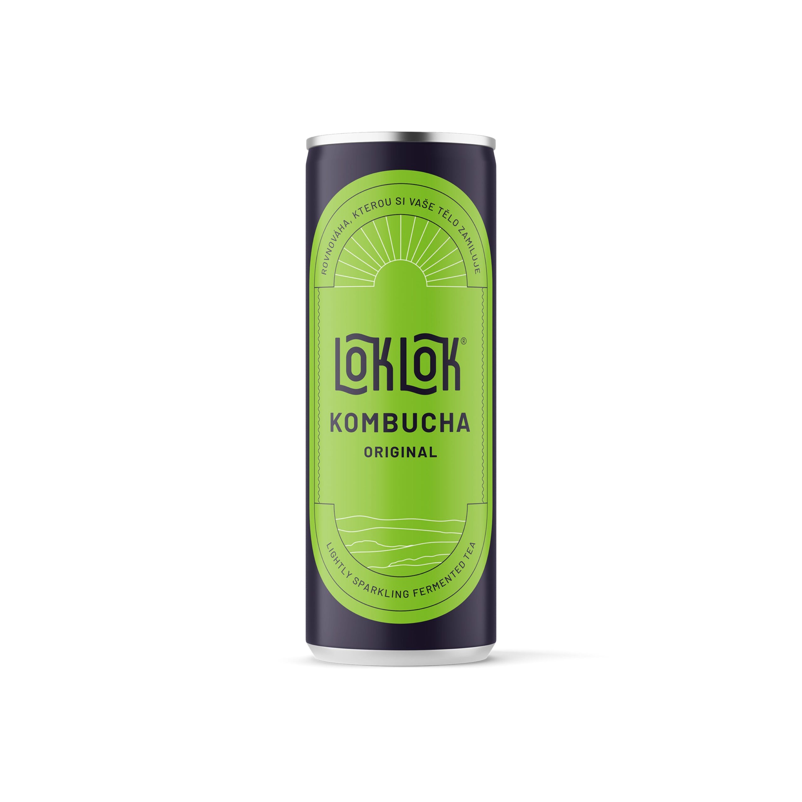 Loklok Kombucha originál plech (330 ml) - půl roku fermentovaná a bez alkoholu
