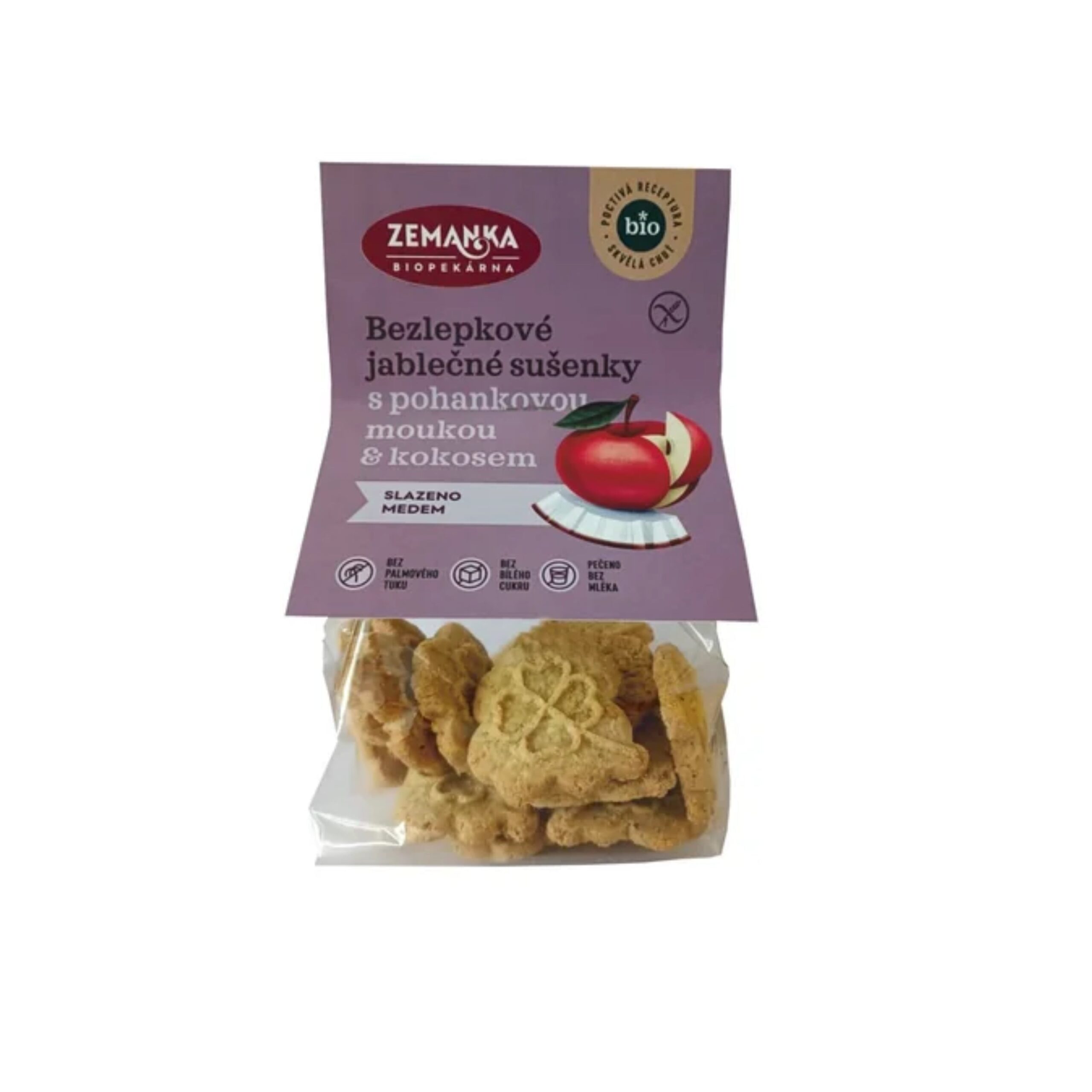 Zemanka Sušenky pohankovo-jablečné s kokosem bezlepkové BIO (100 g) - bezlepkové mlsání slazené medem