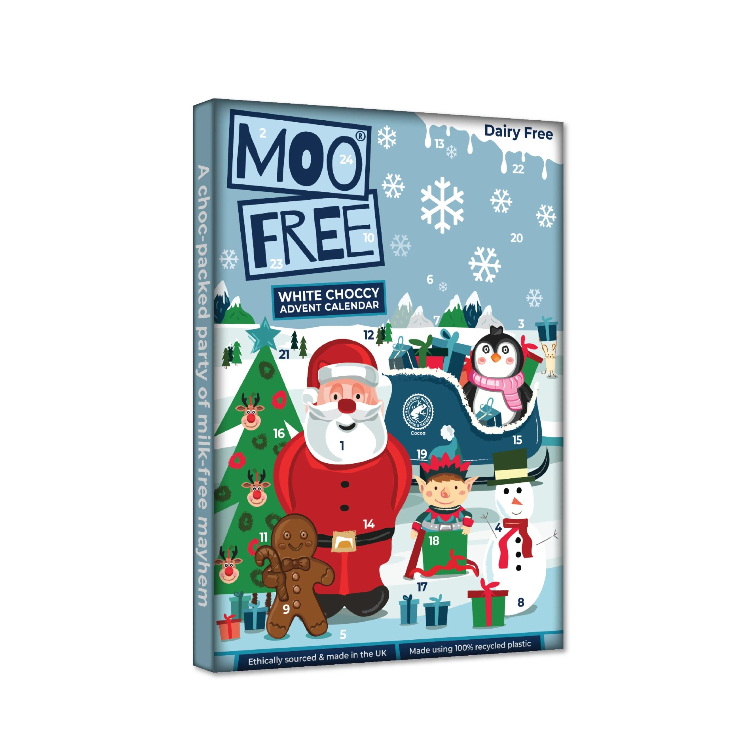 Moo free Kalendář adventní kakaový bílý (70 g)