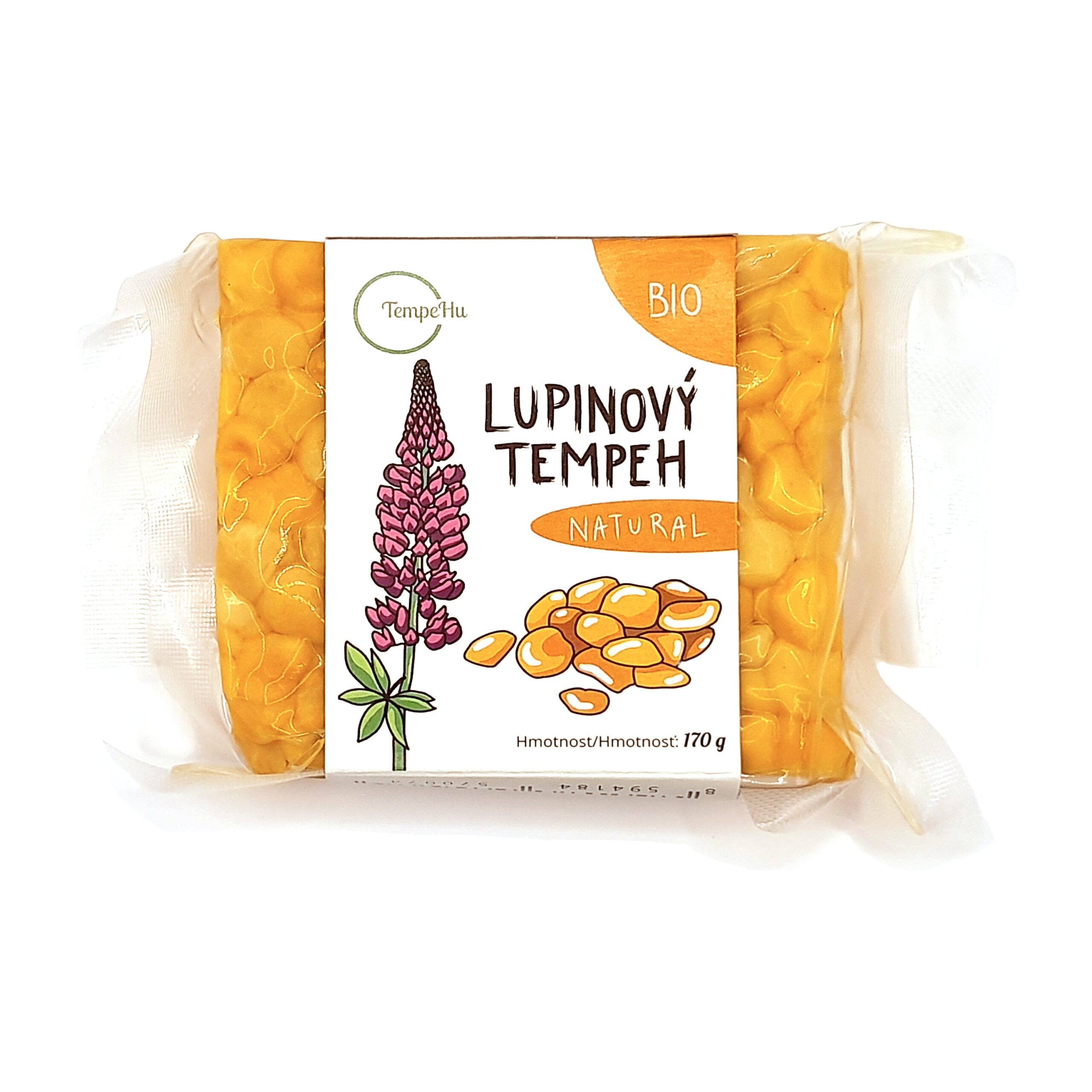 TempeHu Tempeh lupinový natural BIO (170 g) - skvělý zdroj komplexních bílkovin