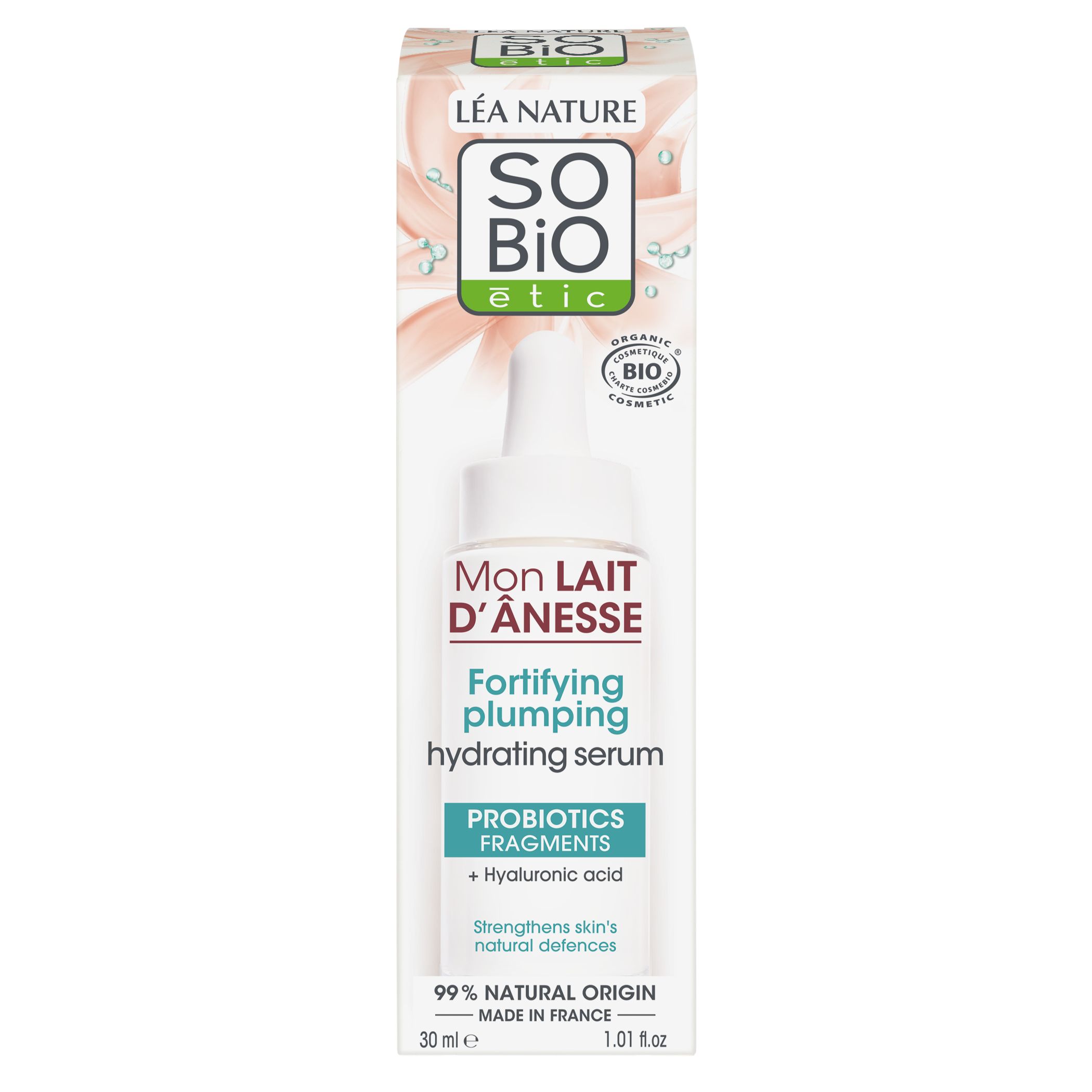 SO’BiO étic Sérum posilující hydratační s oslím mlékem BIO (30 ml) - s kyselinou hyaluronovou - Obrázek 2
